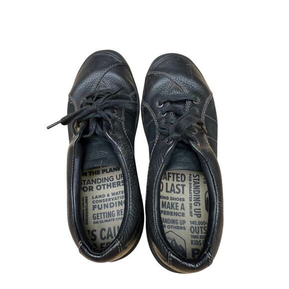 "Keen" Women's Black Low Profile Sneaker Size 9.5 Y2K Presidio Leathern Casual - Picture 6 of 9